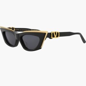 Valentino Garavani Women's Sunglasses in Black and Gold